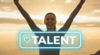 Image of a glowing, raw gem or a single bright spark against a dark, unrefined background, symbolizing innate talent.