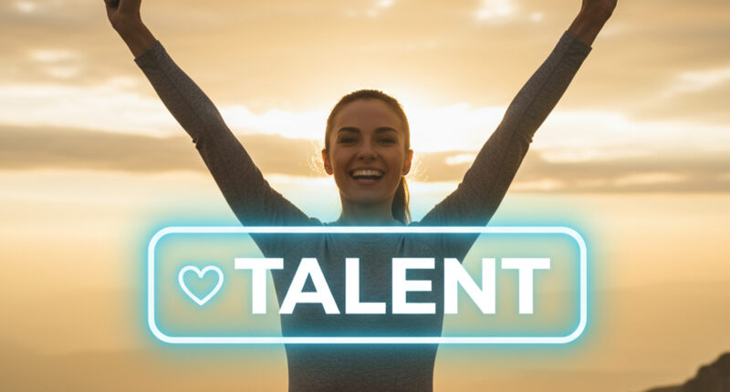 Image of a glowing, raw gem or a single bright spark against a dark, unrefined background, symbolizing innate talent.