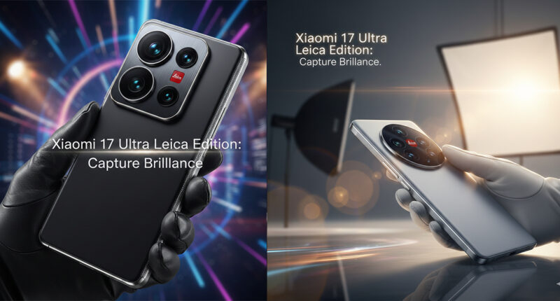 Xiaomi 17 Ultra Leica Edition အတွက် ဝက်ဘ်ဆိုဒ်နဲ့ ဆိုရှယ်မီဒီယာတွေမှာ သုံးလို့ရမယ့် Alt Text, Caption, Title နဲ့ Description တို့ကို စုစည်းပေးလိုက်ပါတယ်ခင်ဗျာ။ ၁။ Image Alt Text (SEO အတွက်) Xiaomi 17 Ultra Leica Edition smartphone with premium triple camera setup featuring Leica branding, held by a gloved hand against a futuristic high-tech neon background with central text 'Capture Brilliance'.