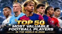 op 50 Most Valuable Football Players in the World in 2026