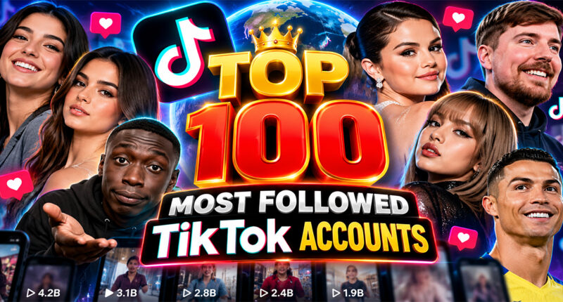 Top 100 Most Followed TikTok Accounts in the World (2026)
