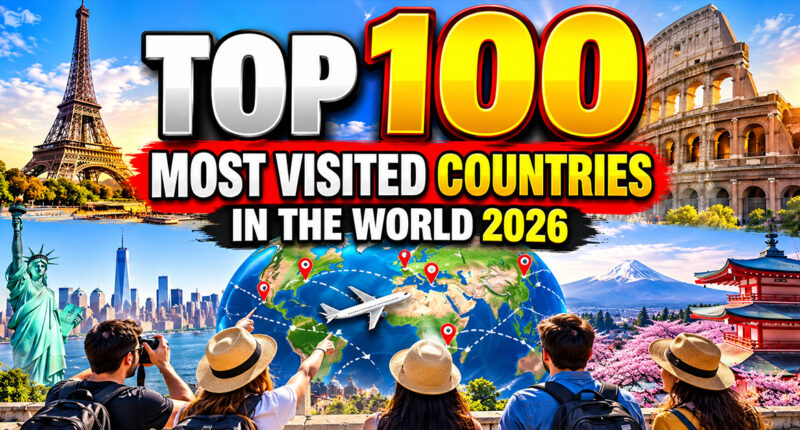 Top 100 most visited countries in the world 2026 tourism ranking